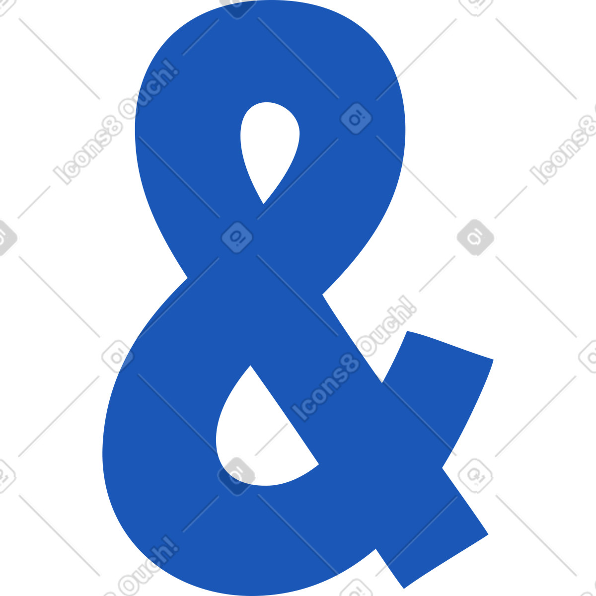 Ilustración Símbolo de y comercial en estilo Storyline a descargar en PNG SVG