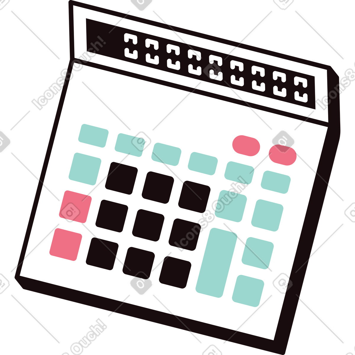 Taschenrechner-Illustration im Delight-Stil als Download in PNG, SVG