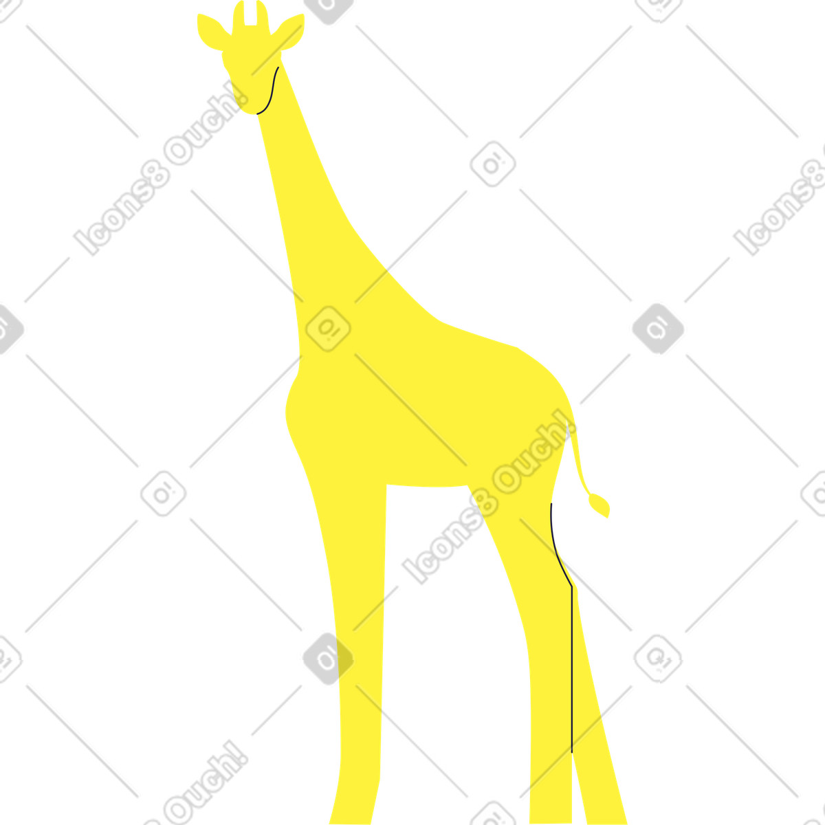 Giraffe illustration in Mellow style download in PNG, SVG