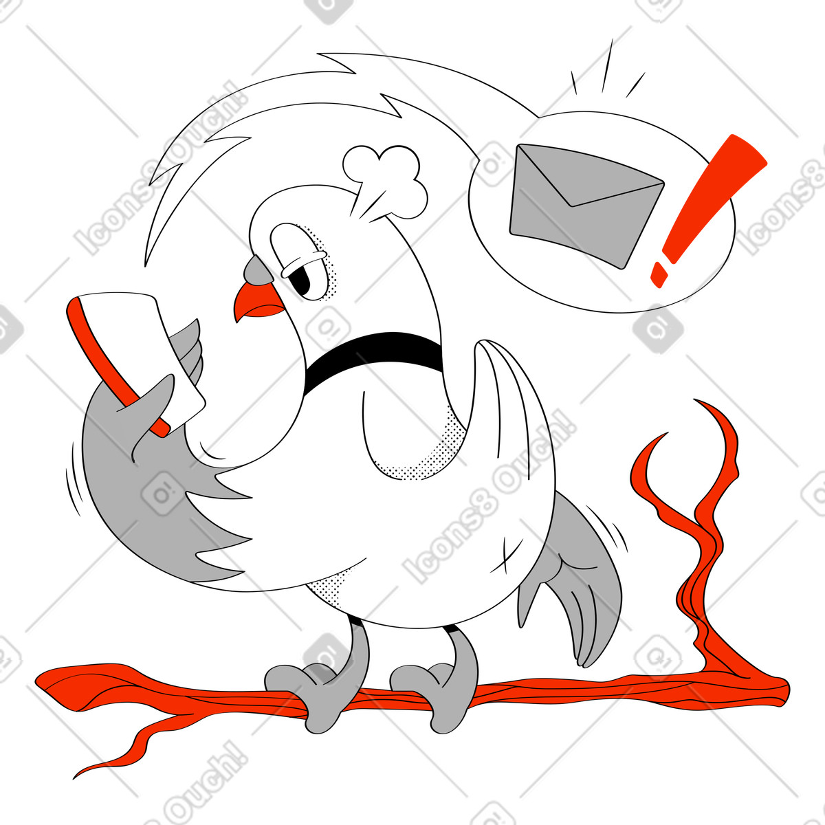 Spam! illustrazione in stile Looney scarica in PNG, SVG