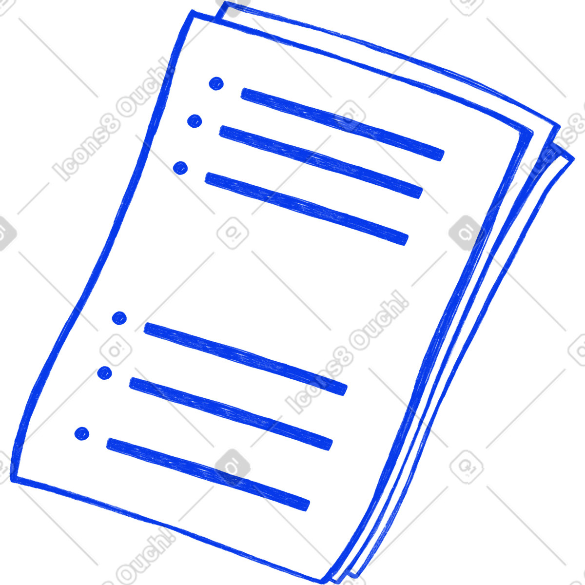 Biro スタイルの Sheets of paper with plans のイラストをPNG、SVG形式でダウンロード