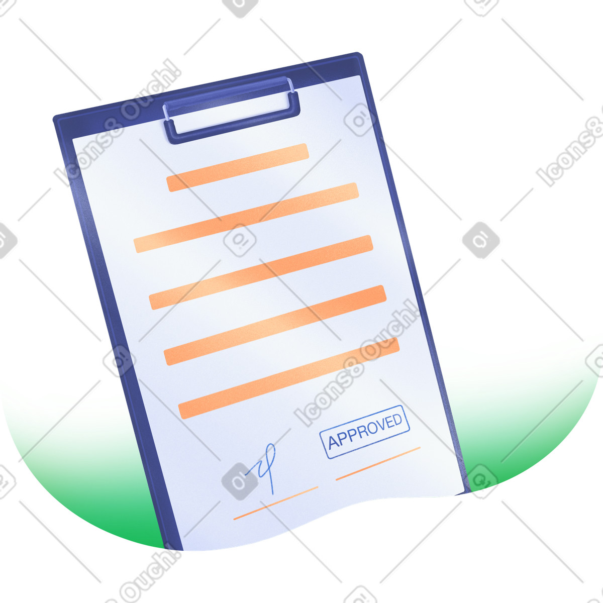 Agreement with signature and seal background illustrazione in stile Smart scarica in PNG, SVG