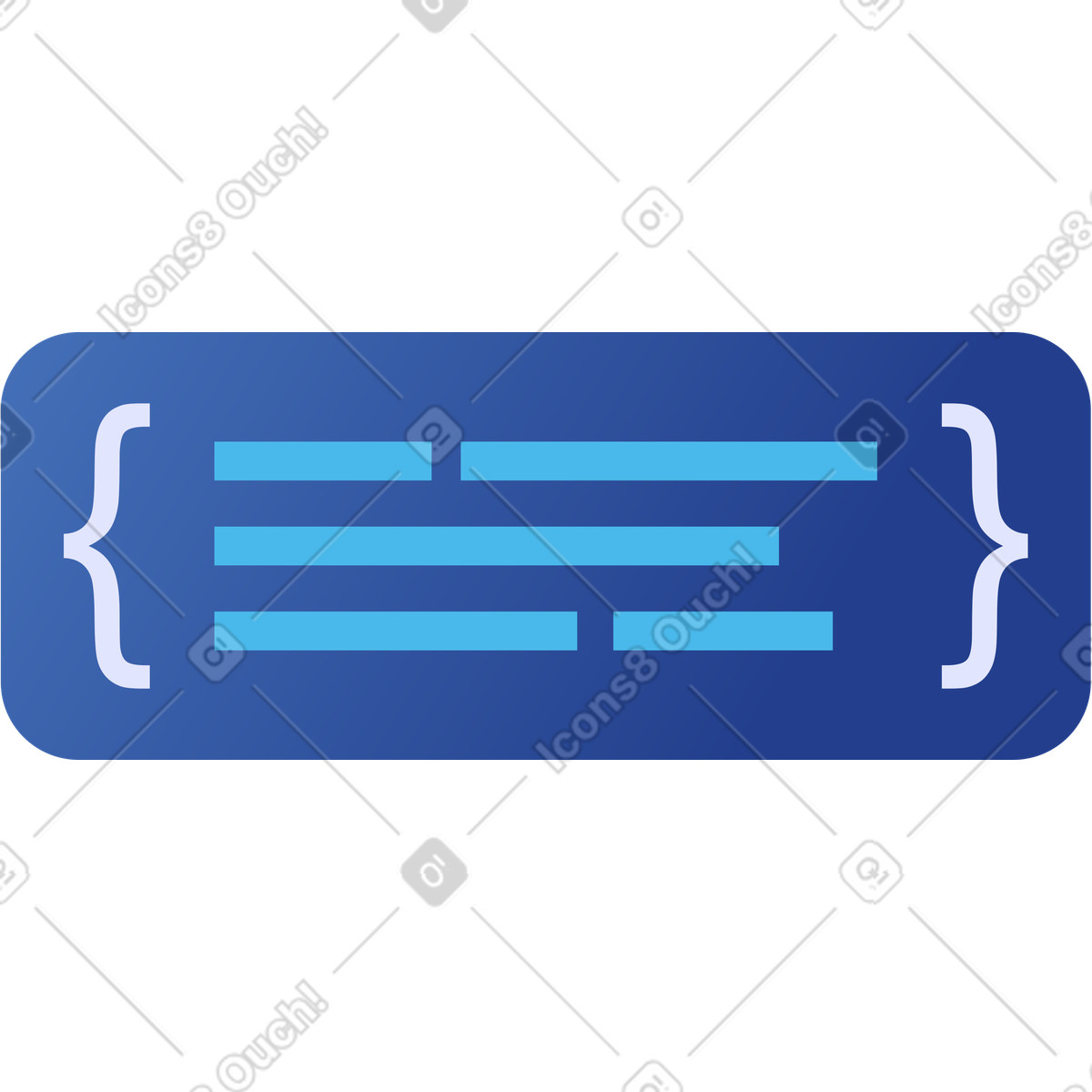 Rectangle with code illustration in PNG, SVG