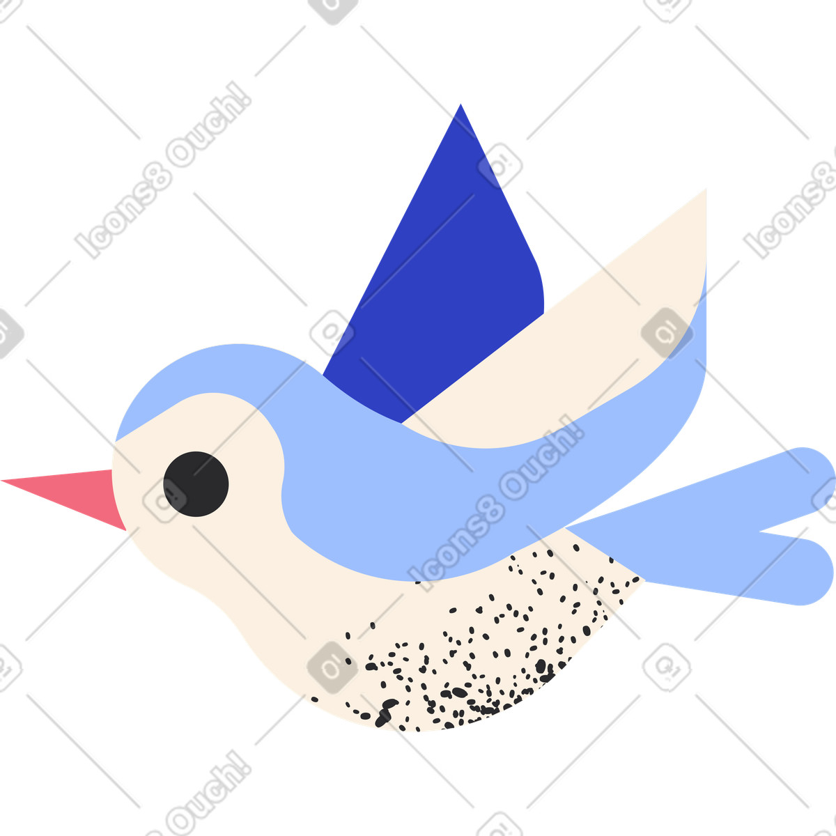 Ilustração de 鸟 em no estilo Pablo para baixar em PNG, SVG