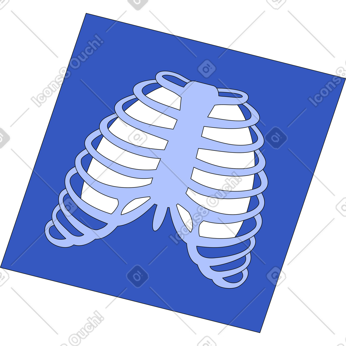 3d-modell von brust und lunge-Illustration im Techny-Stil als Download in PNG, SVG