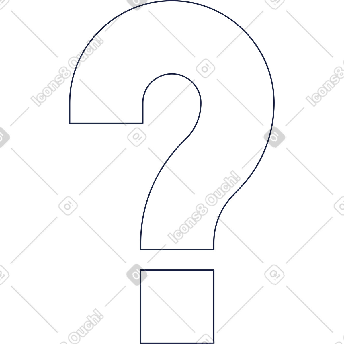 Question mark small illustration in Urban Line style download in PNG, SVG