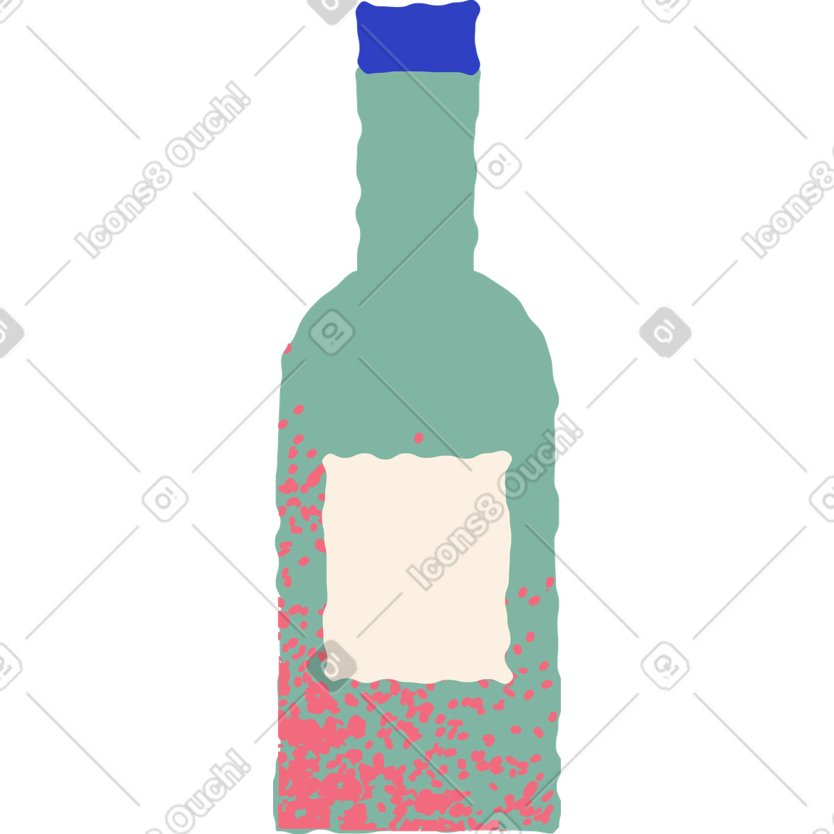 下载 Pablo 风格的 Bottle wine 插画，支持 PNG、SVG 格式