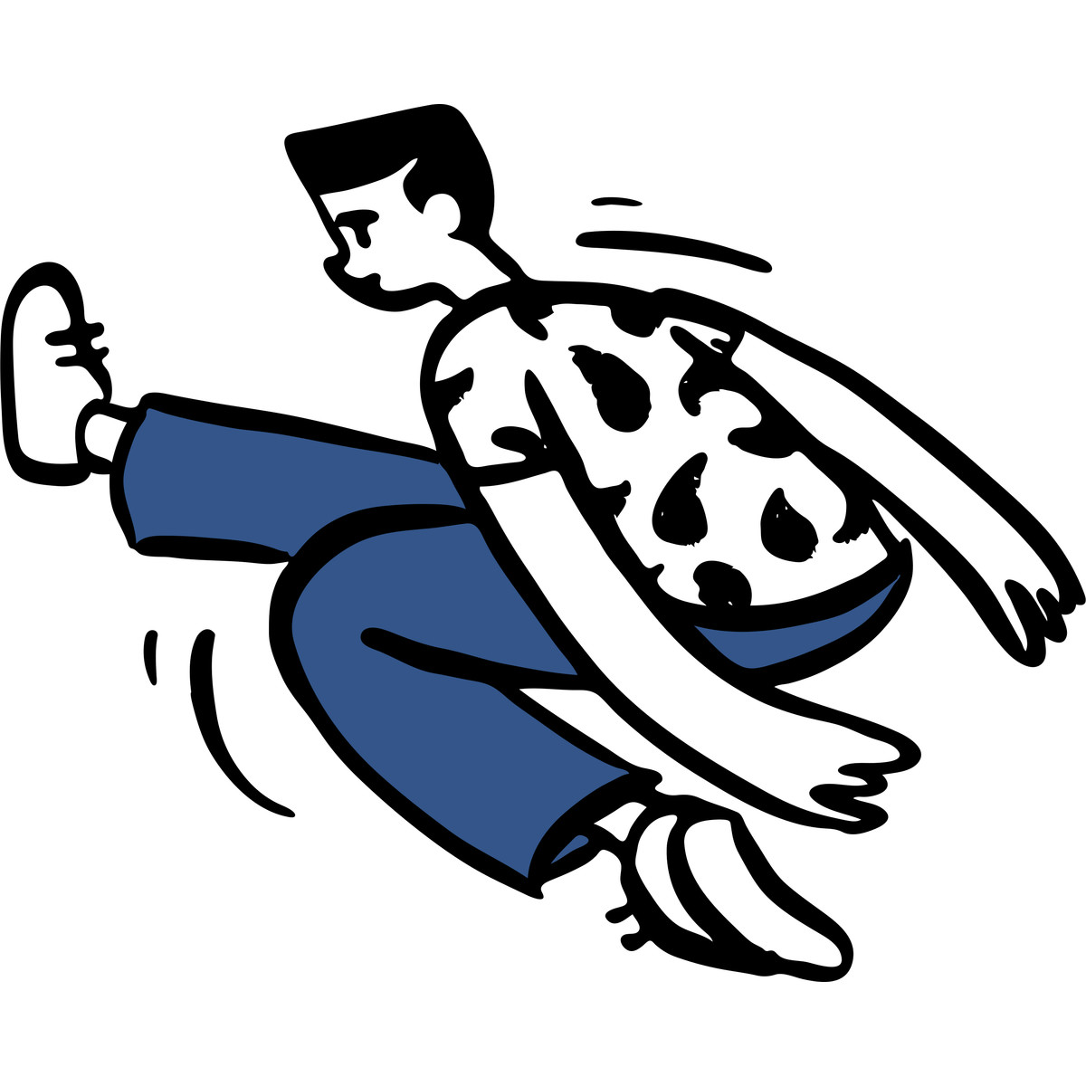 下载 Open Doodles 风格的 男子跳到一边 插画，支持 PNG、SVG 格式
