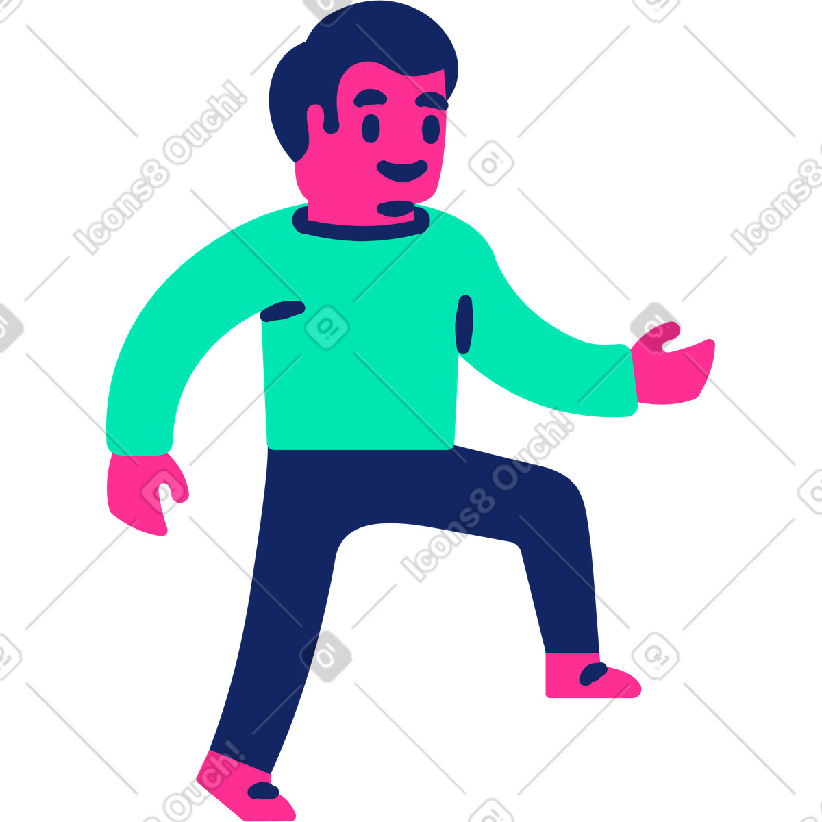 Ilustración Hombre en estilo Cyborg a descargar en PNG y SVG