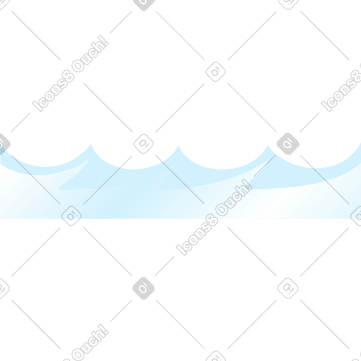 Water illustration in Glossy style download in PNG, SVG