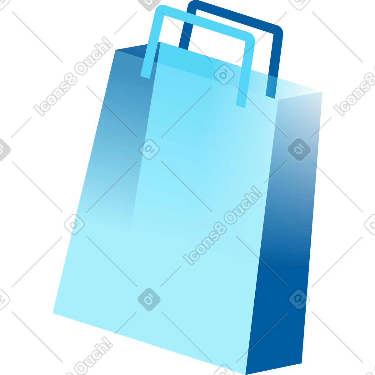 Illustration Sac de courses dans le style Icy à télécharger aux formats PNG, SVG
