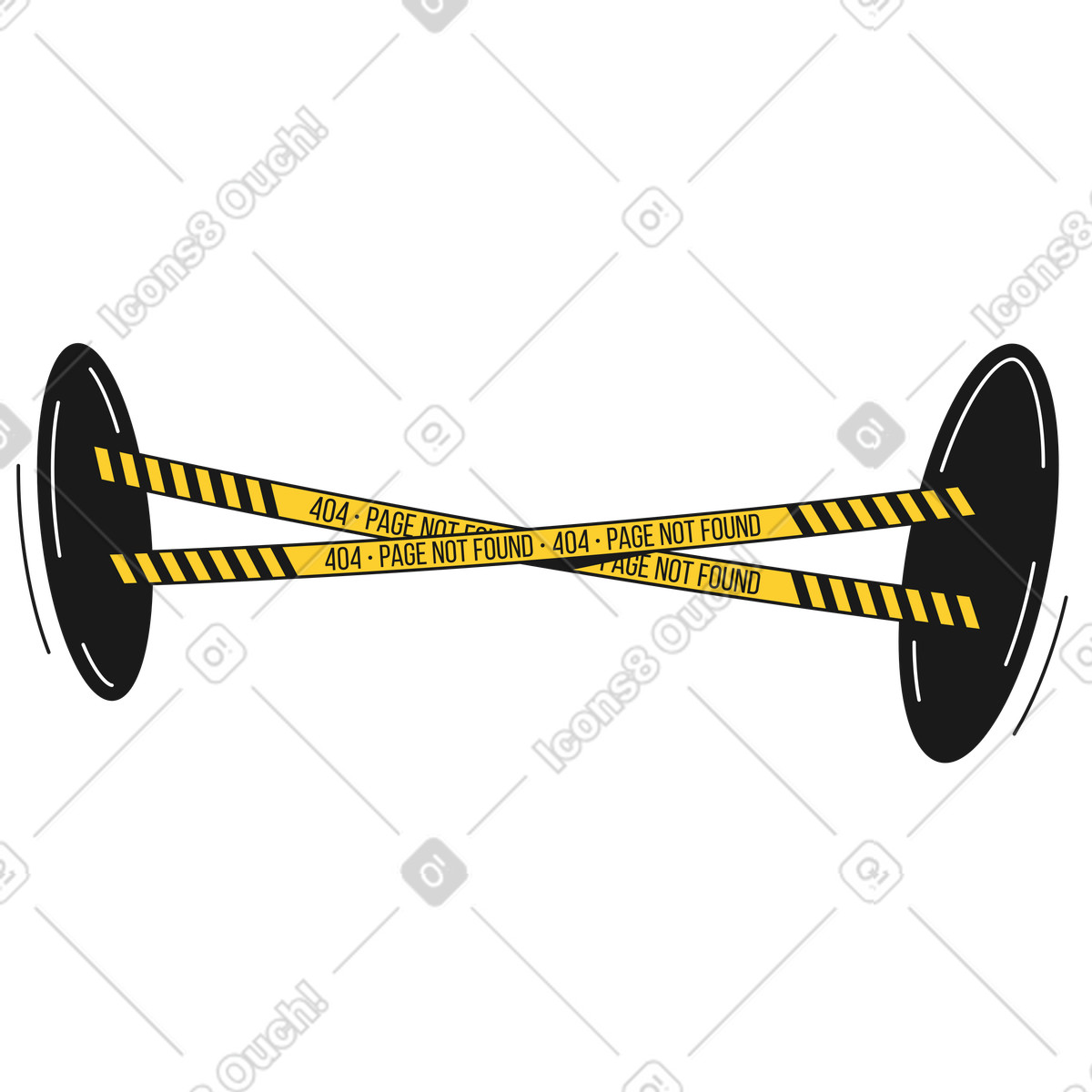 Ilustración Página no encontrada en estilo Taxi a descargar en PNG y SVG