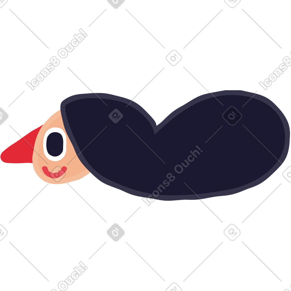 Illustration Tête dans le style Stripy à télécharger aux formats PNG, SVG