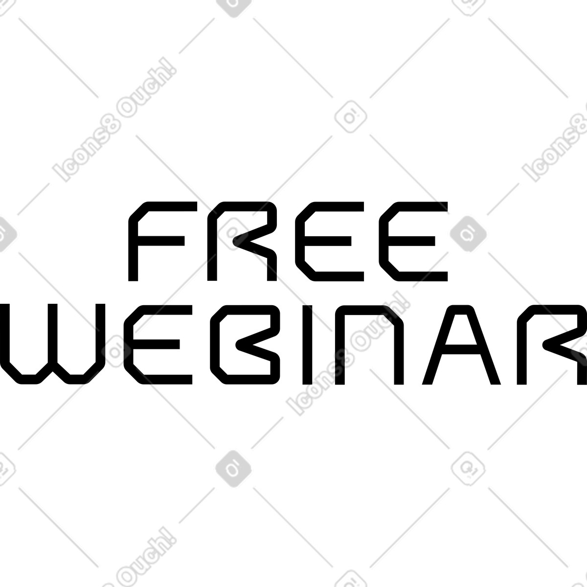 Lettering free webinar illustration in Space style download in PNG, SVG