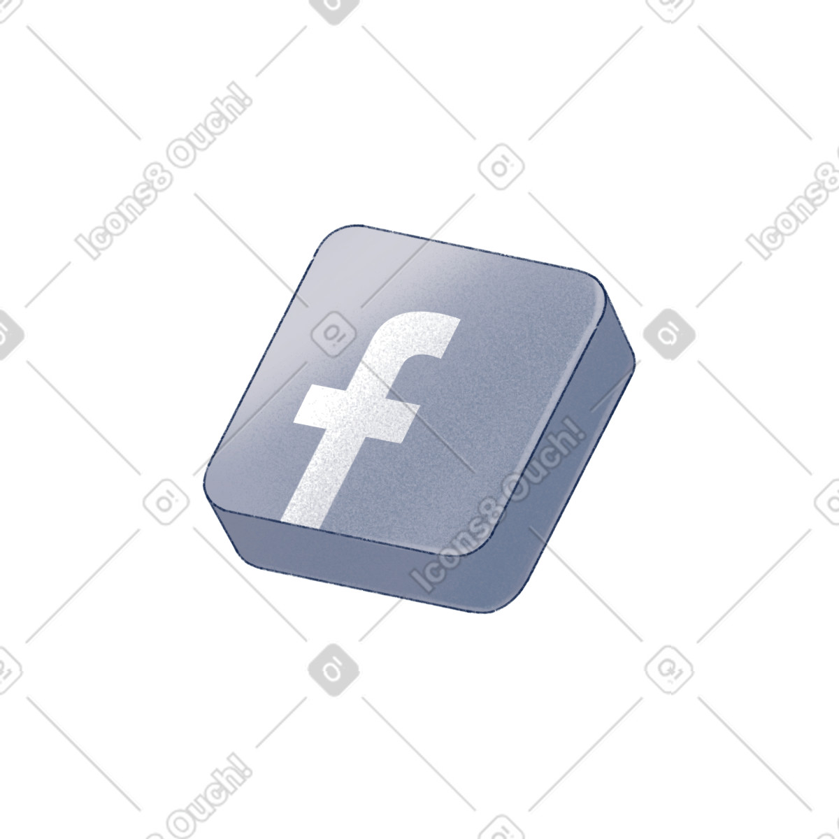 下载 Haze 风格的 Facebook icon 插画，支持 PNG、SVG 格式