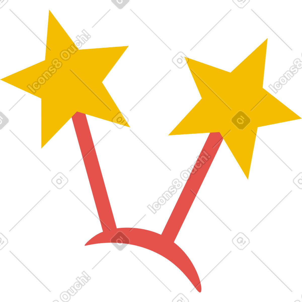 Ilustración Headband with stars en estilo Lagom a descargar en PNG y SVG