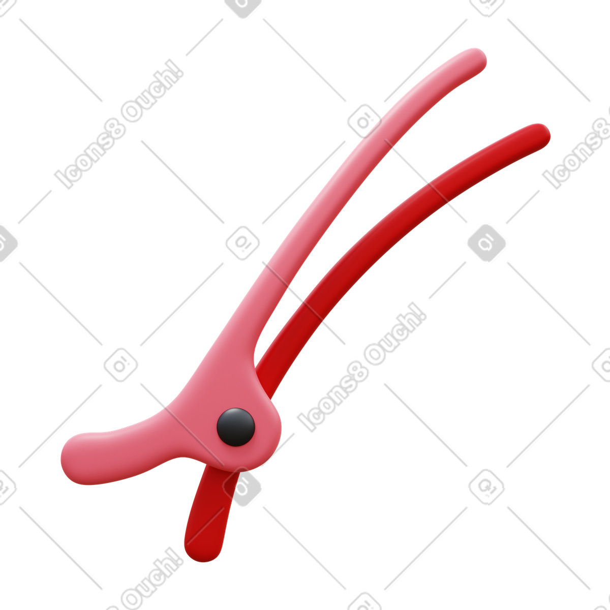 3D Fluency スタイルの Hair clip のイラストをPNG、SVG形式でダウンロード