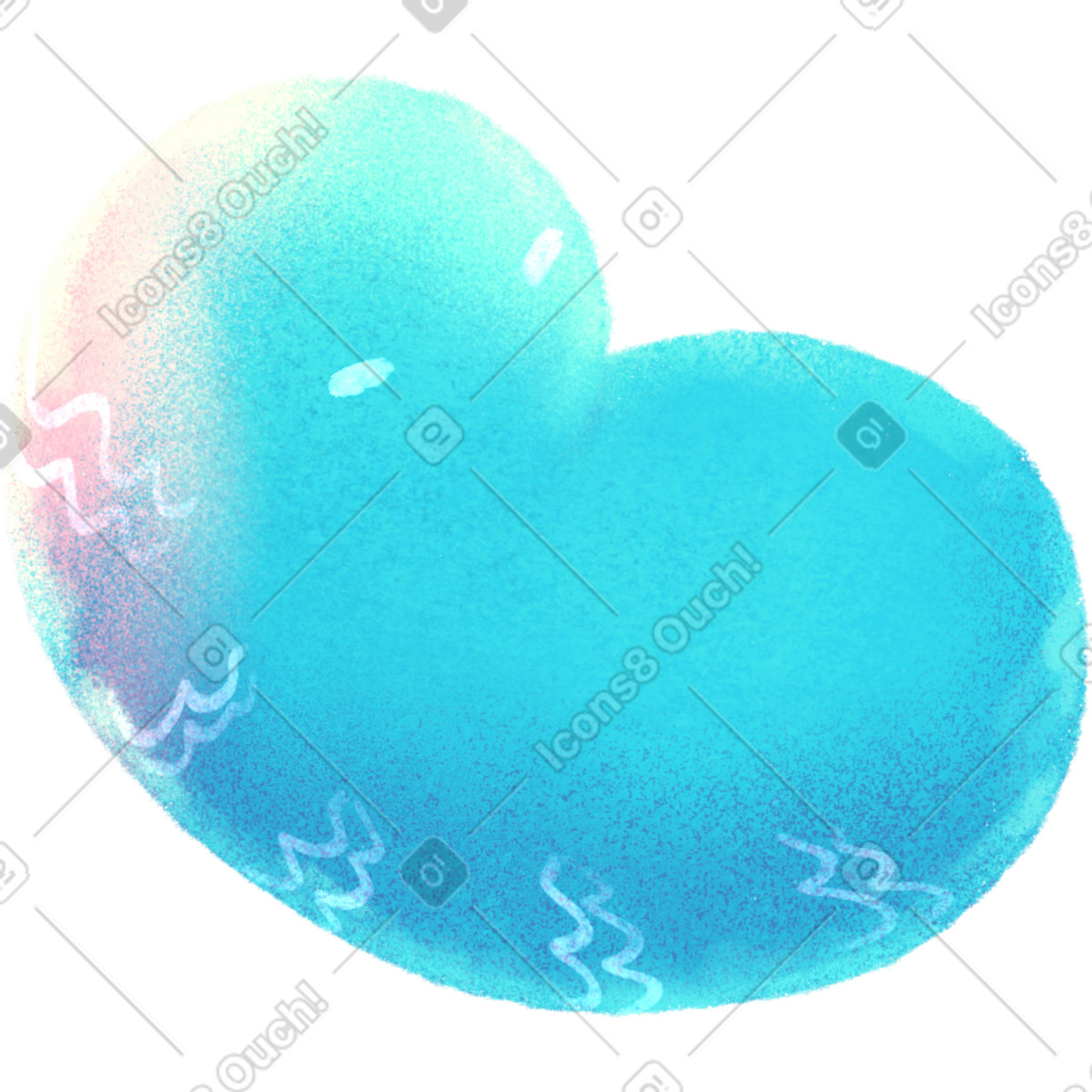 Иллюстрация Мягкое голубое пятно в PNG и SVG