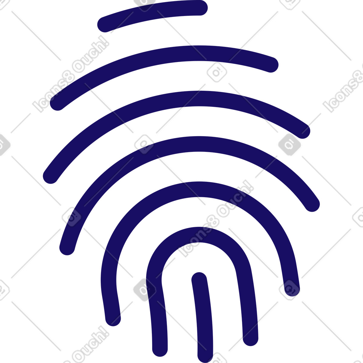Illustration Empreinte digitale dans le style Bendy à télécharger aux formats PNG, SVG