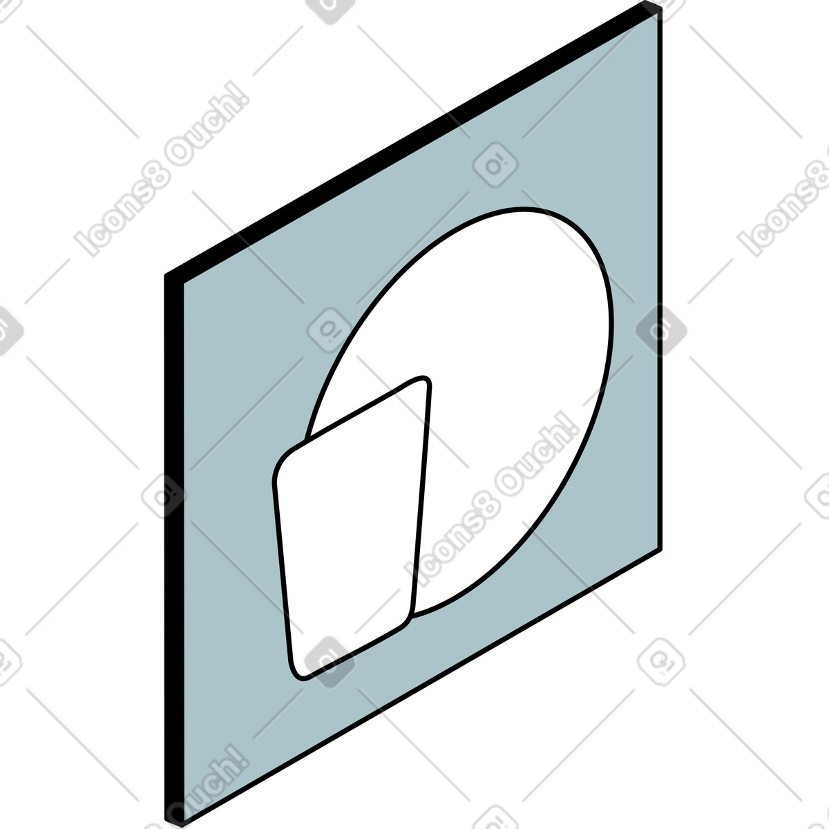 Ilustración Icono de platos en estilo Isometric a descargar en PNG y SVG