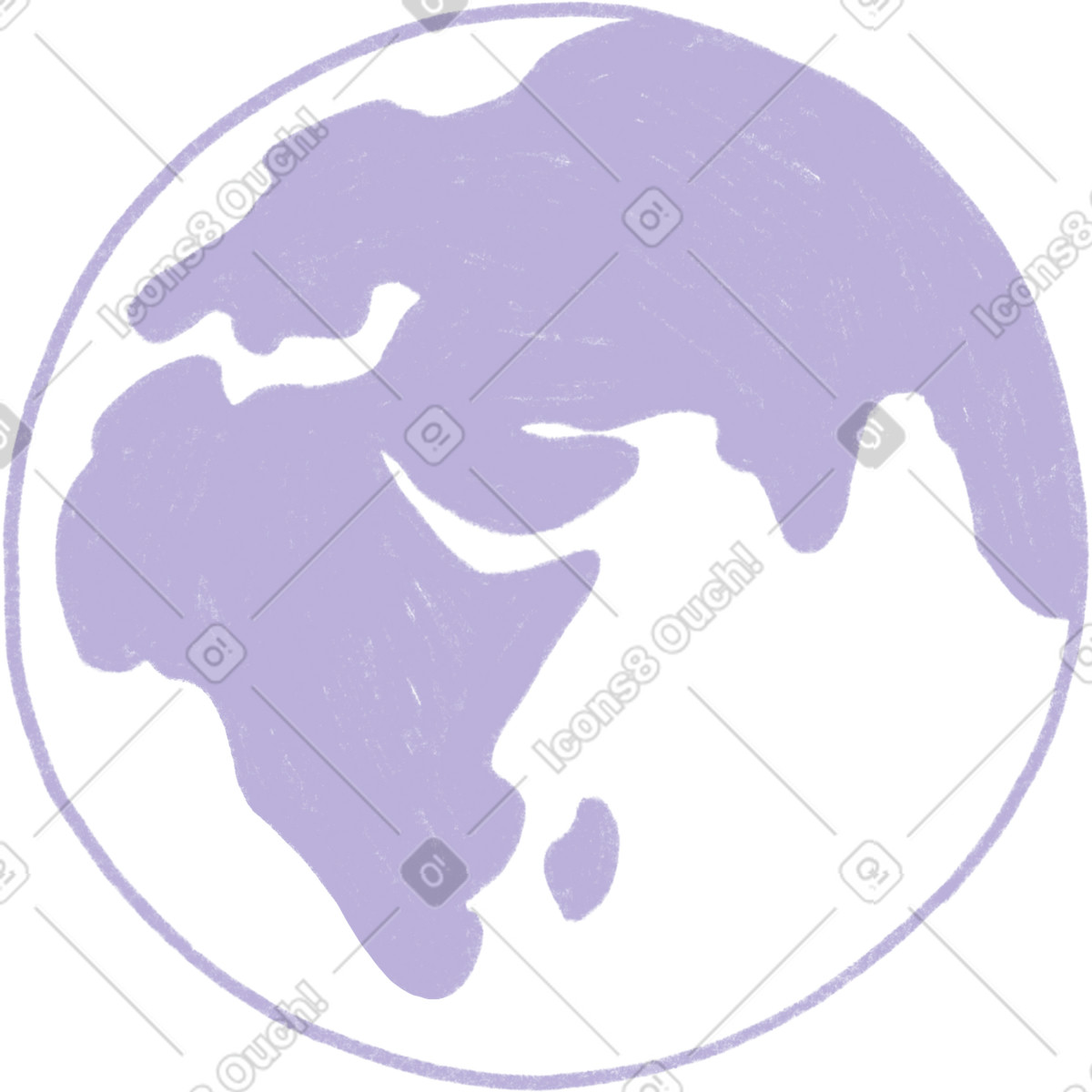 下载 Tutti 风格的 Purple planet earth 插画，支持 PNG、SVG 格式