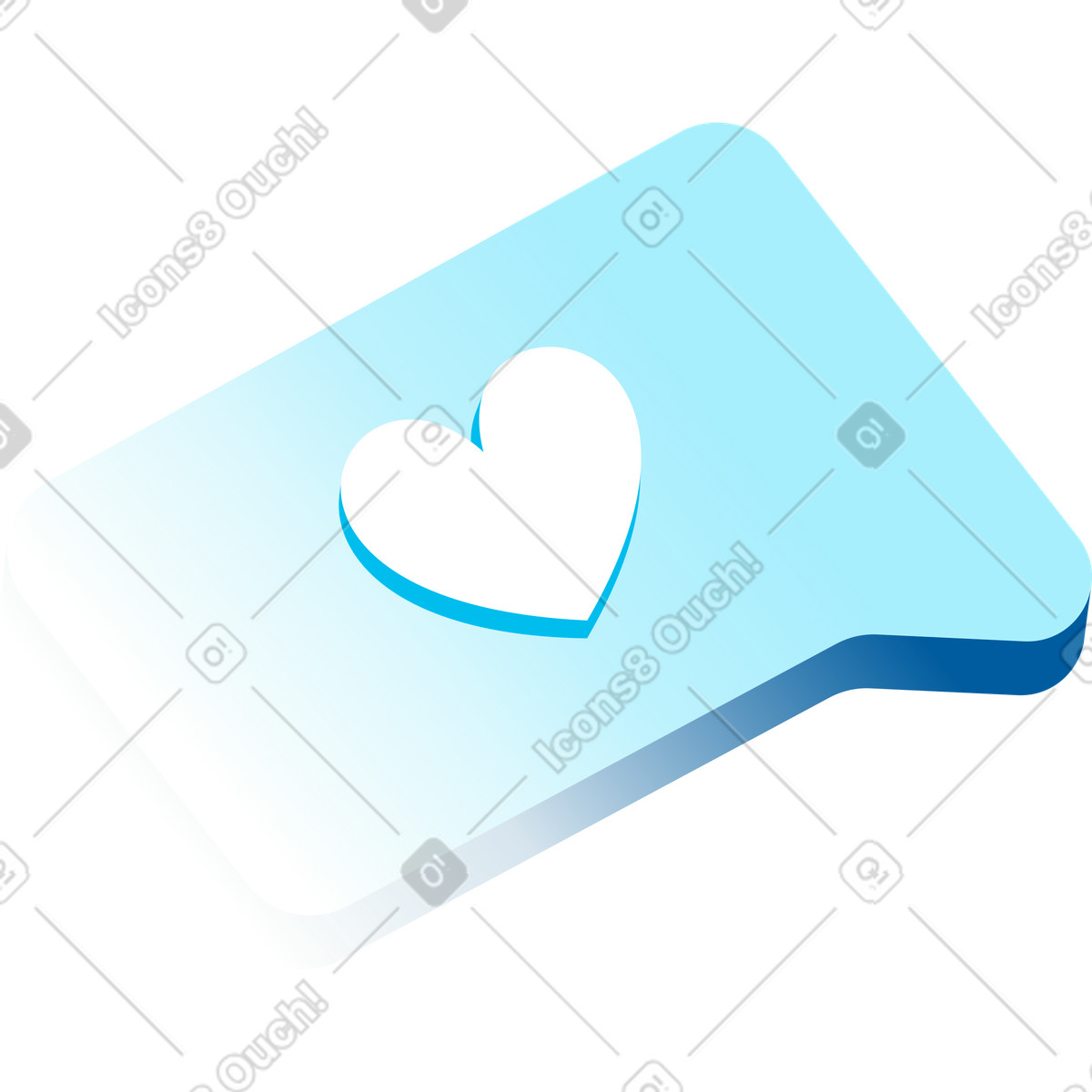 Herz-Illustration im Icy-Stil als Download in PNG, SVG