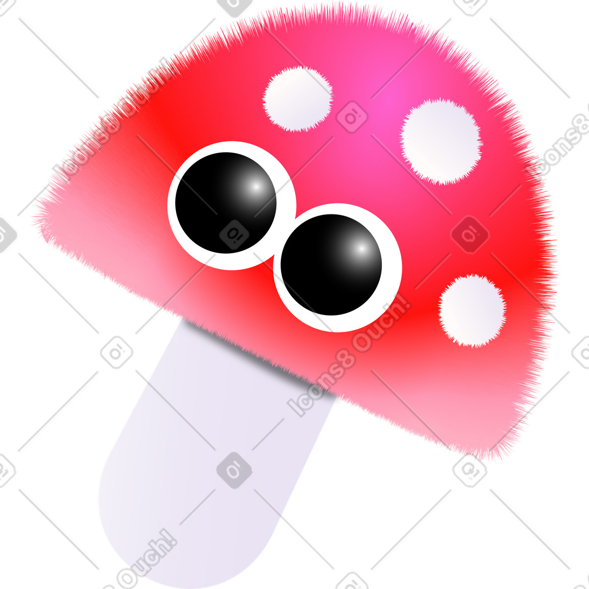 Ilustração de Fly agaric em no estilo Puffy para baixar em PNG, SVG