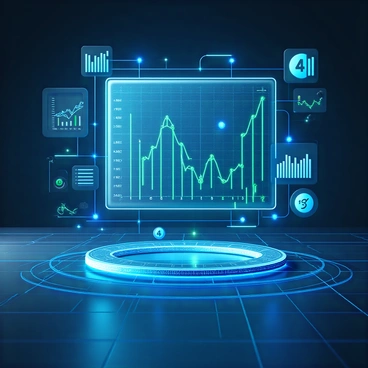 A futuristic digital ledger with a sleek, transparent interface is suspended in a vast virtual space. The ledger displays intricate details, with glowing blue and green numbers cascading down its surface. Surrounding the ledger, various graphs and charts hover in mid-air, showcasing dynamic trends and data points. The background features a subtle grid pattern that stretches infinitely, emphasizing the digital environment. Light reflections glimmer off the edges of the ledger, adding a sense of depth and realism to the scene.