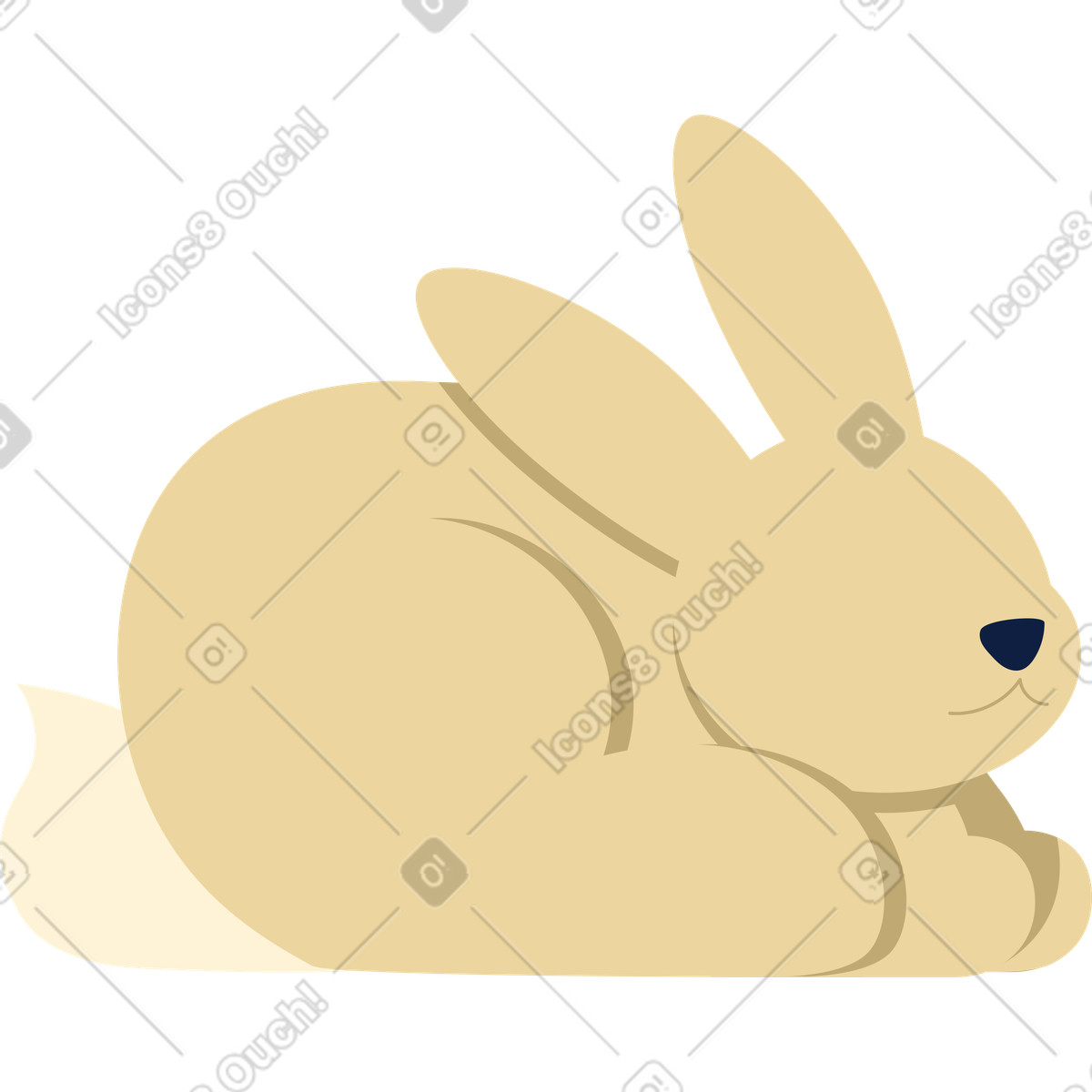 Bunny illustration in Catchy style download in PNG, SVG