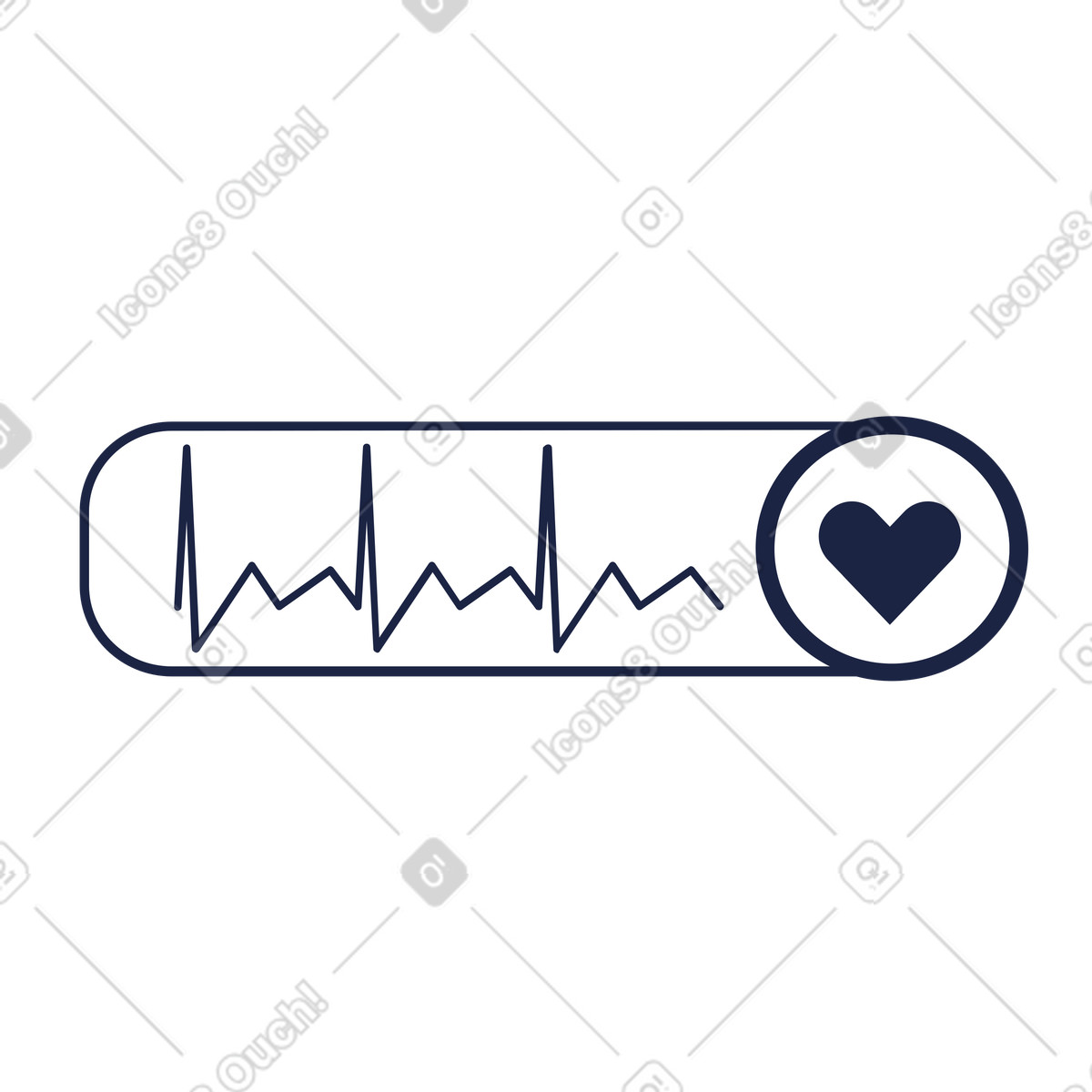 Ilustração animada de Indicador frequência cardíaca em no estilo Urban Line para baixar em GIF, Lottie (JSON), AE