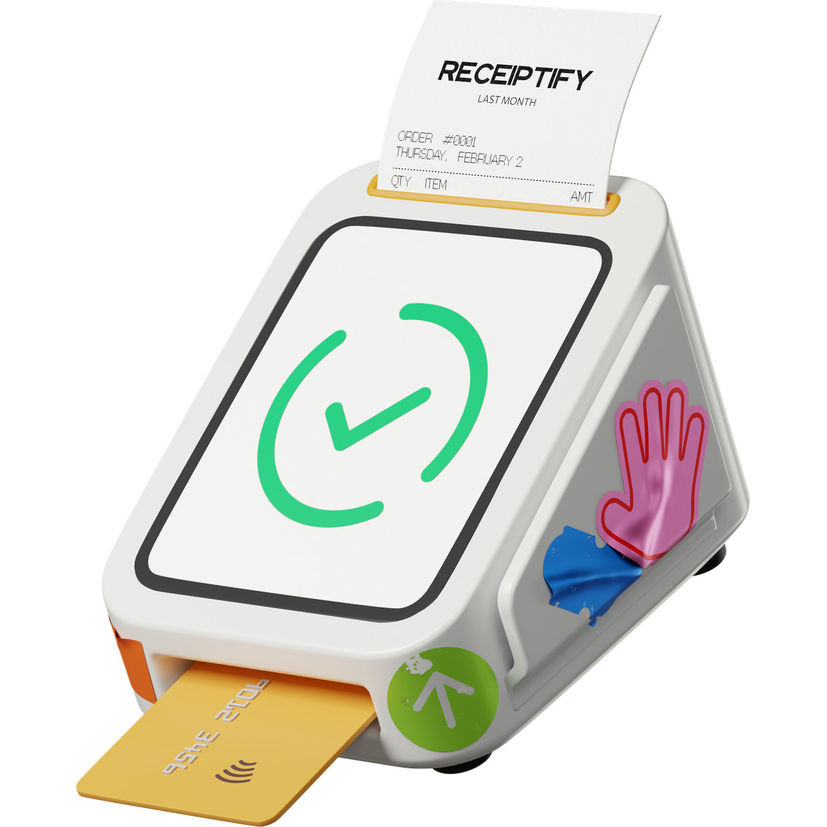 Credit card terminal pay animated illustration in GIF, Lottie (JSON), AE