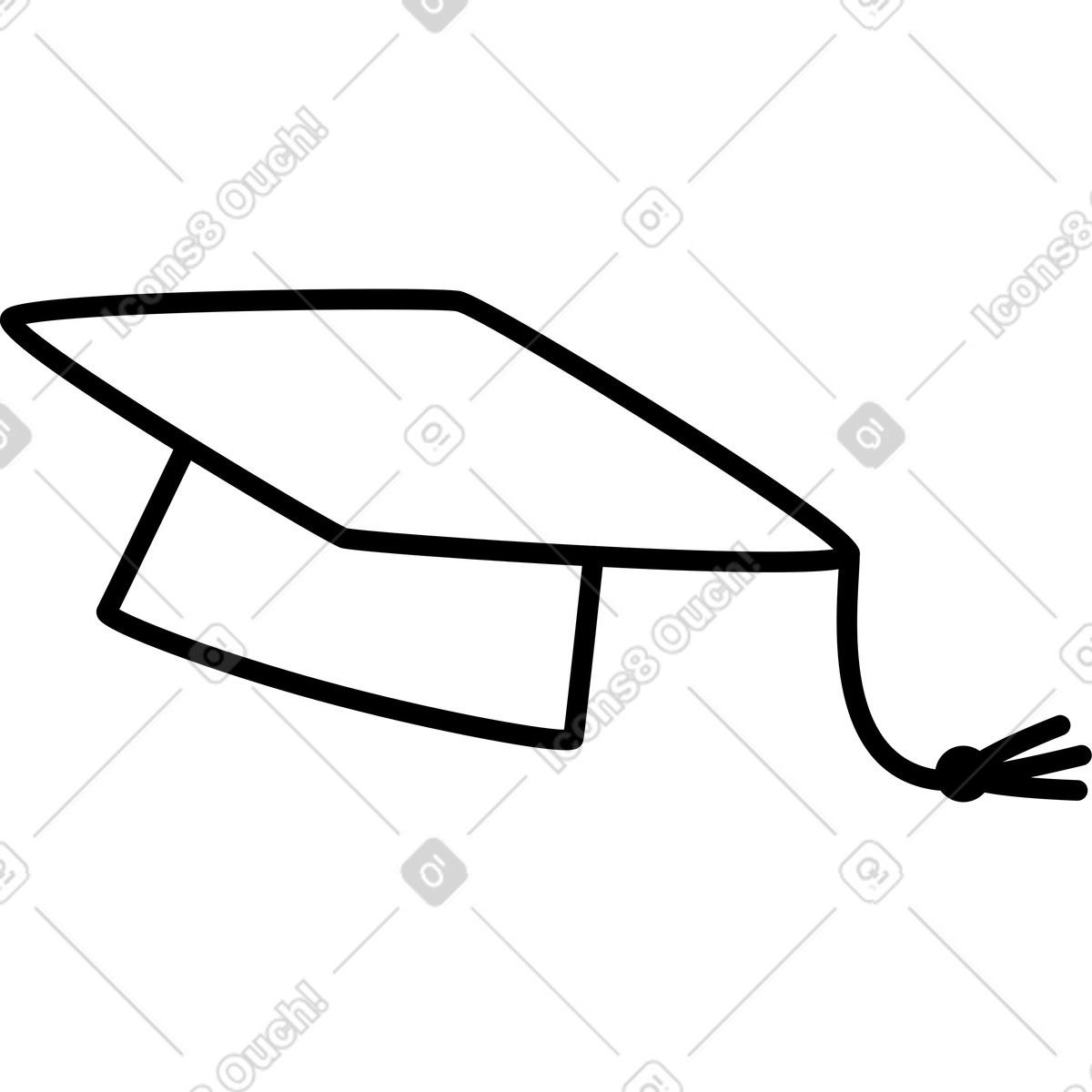 下载 Rocky 风格的 毕业帽 插画，支持 PNG、SVG 格式