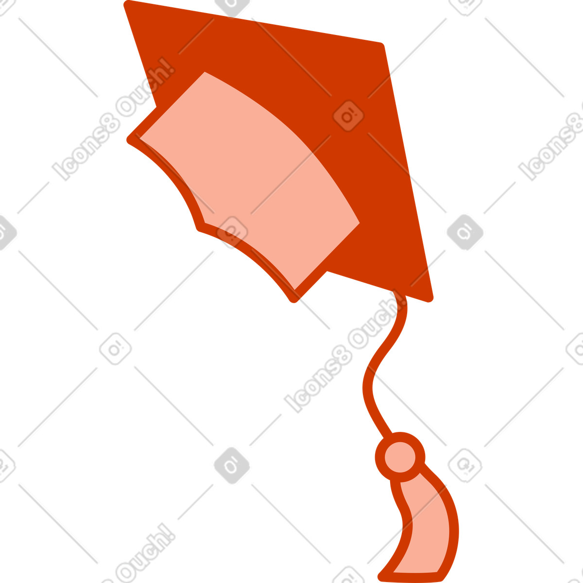 Ilustración Gorro de graduación en estilo Natty a descargar en PNG y SVG