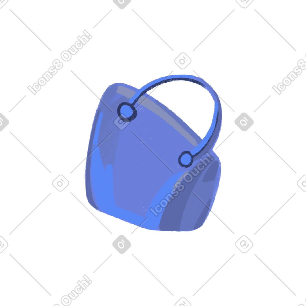 Ilustração de Bag blue em no estilo Atomic para baixar em PNG, SVG