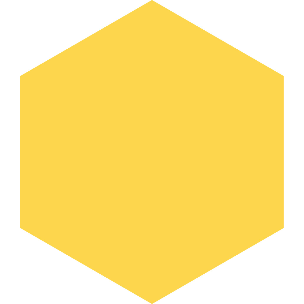 下载 Fogg 风格的 Hexagon yellow 插画，支持 PNG、SVG 格式