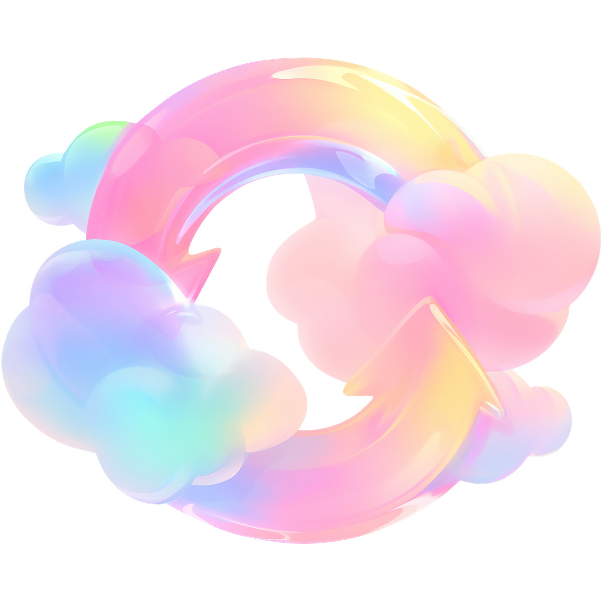 Wolke mit pfeilen-Illustration im Fluid-Stil als Download in PNG, SVG