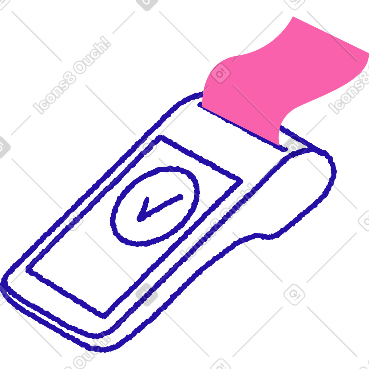 Payment terminal illustration in Whimsy style download in PNG, SVG
