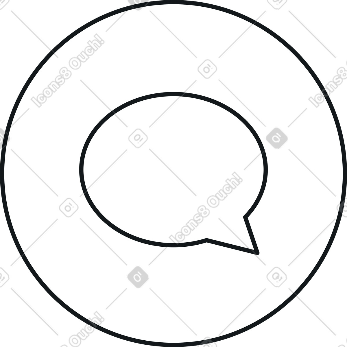 下载 Midnight 风格的 带对话框的圆圈 插画，支持 PNG、SVG 格式