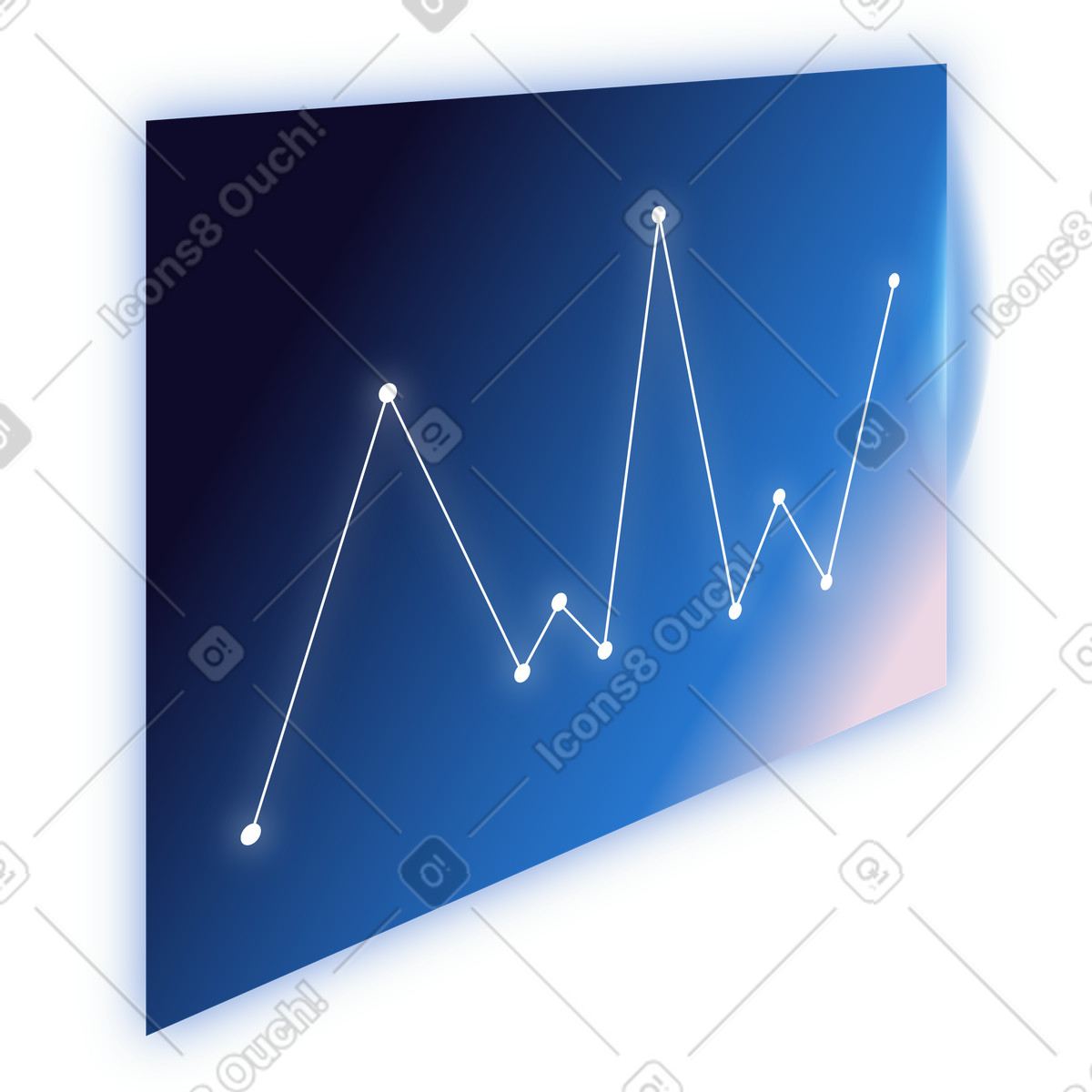 Graph screen illustration in Dimension style download in PNG, SVG