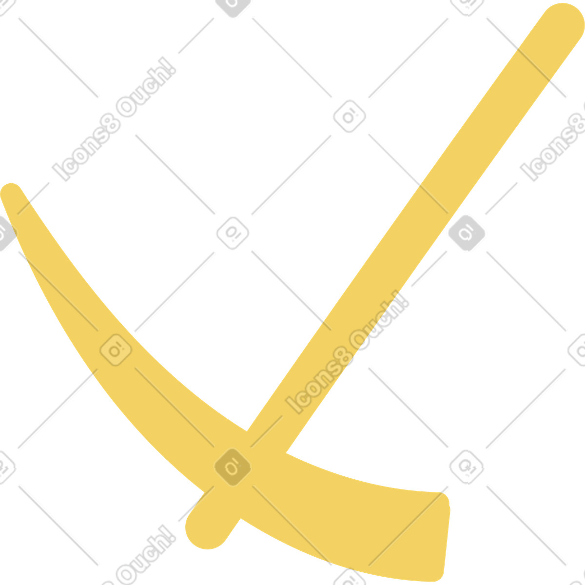 Piccone illustrazione in stile Macaroni scarica in PNG, SVG