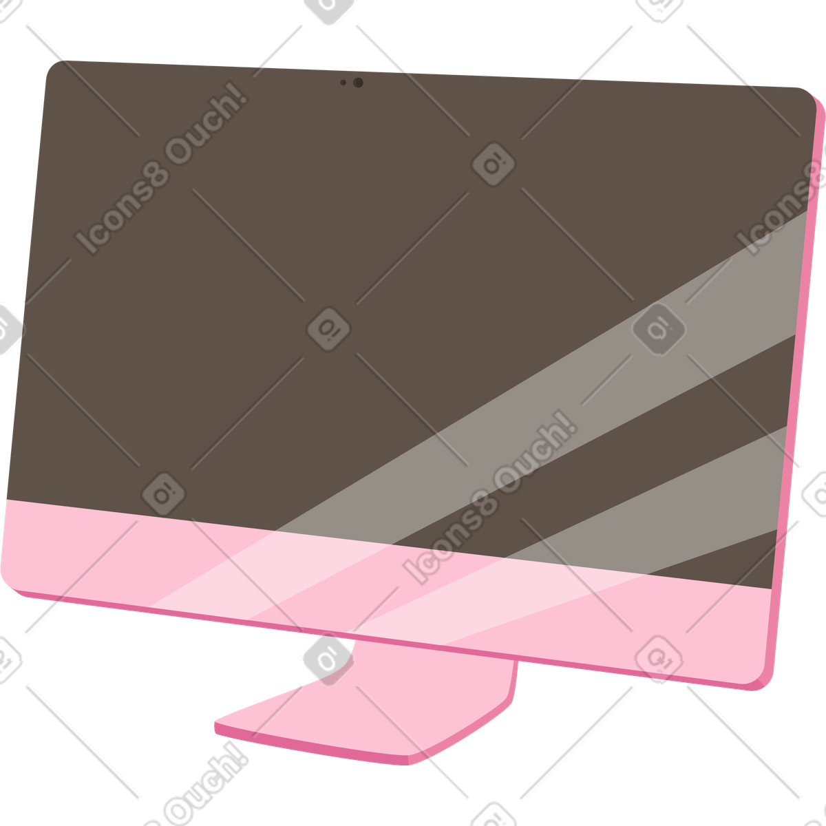 Computer-bildschirm-Illustration im Social-Stil als Download in PNG, SVG