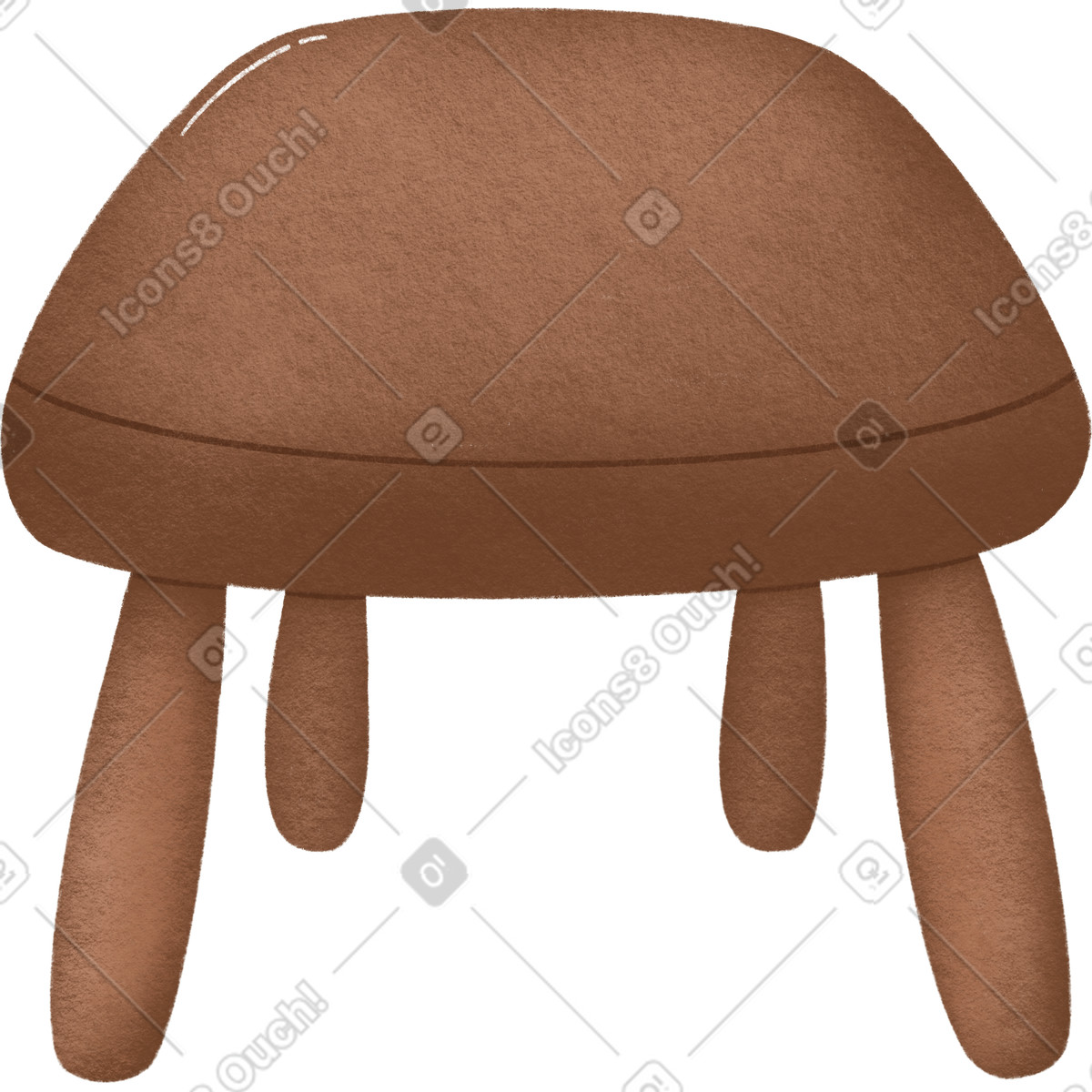 Wooden table illustrazione in stile Woolly scarica in PNG, SVG