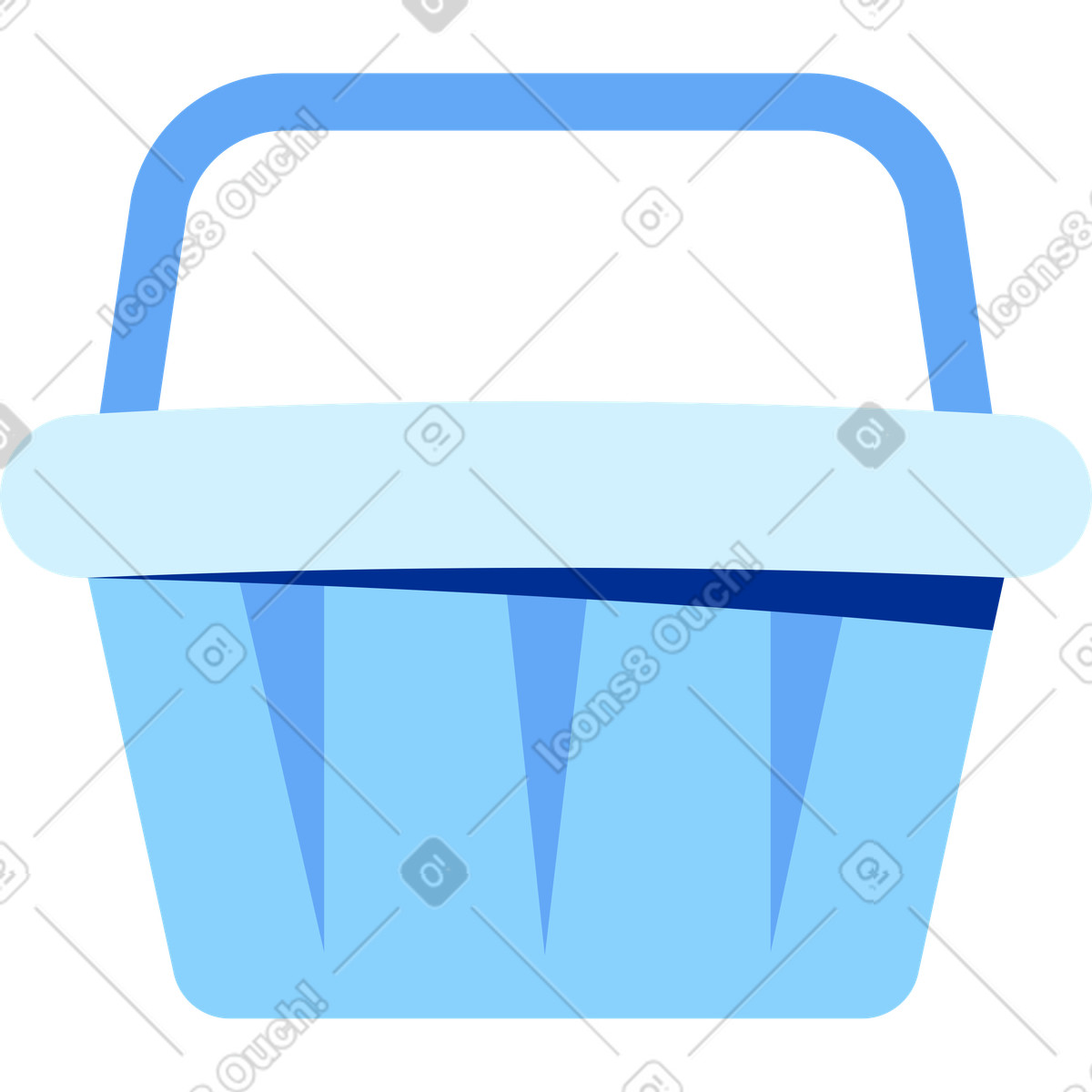 Ilustración Muestra de la cesta tienda en estilo Glossy a descargar en PNG y SVG