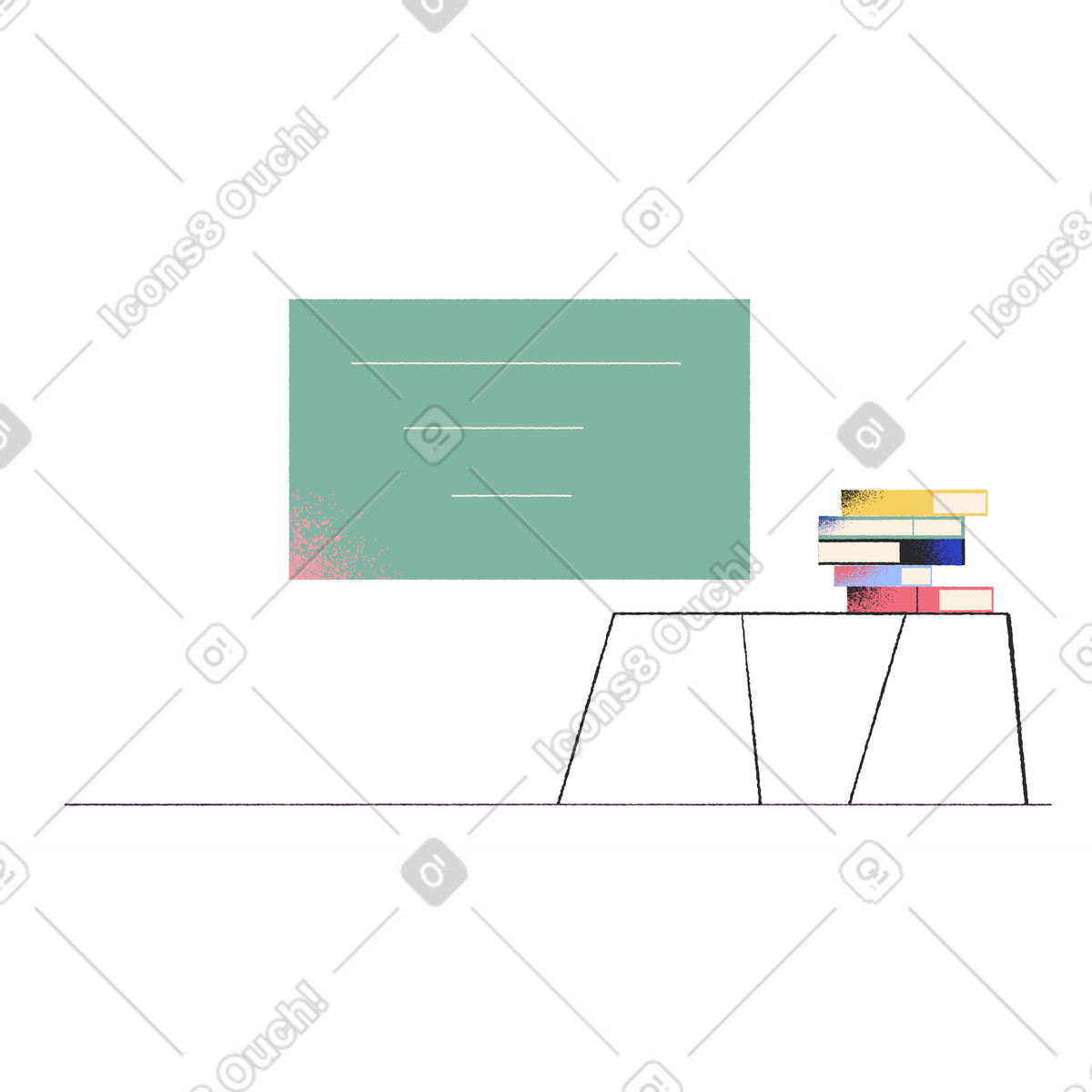 Pablo スタイルの 教室 のイラストをPNG、SVG形式でダウンロード