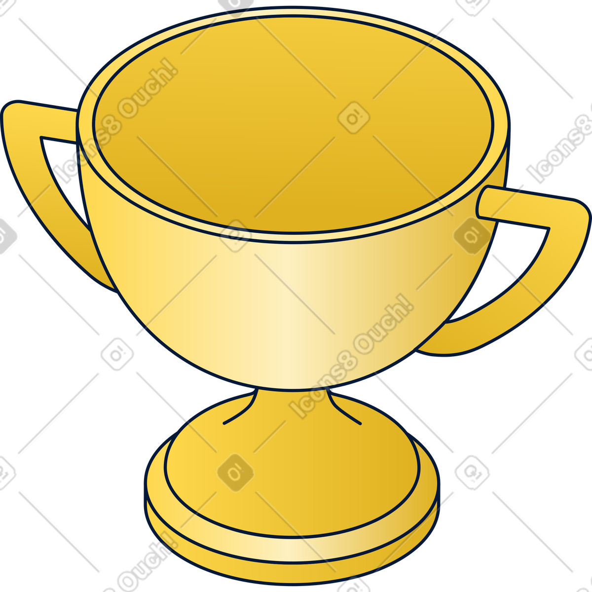 Ilustração de Taça do vencedor isométrica em no estilo Neat para baixar em PNG, SVG