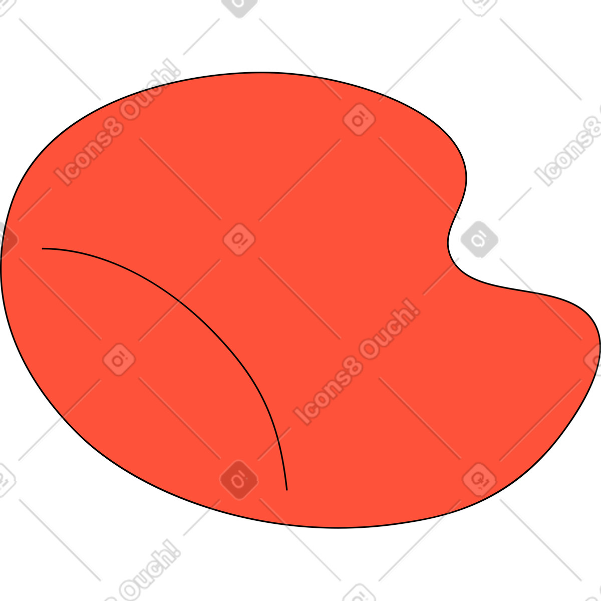 Armchair illustration in Kindy style download in PNG, SVG