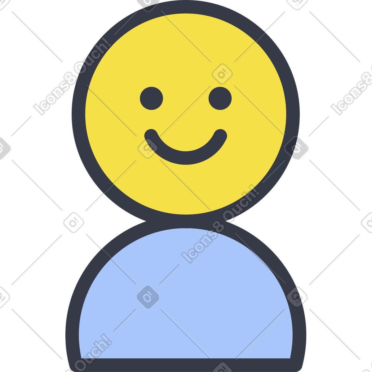 下载 Abstract 风格的 男孩 插画，支持 PNG、SVG 格式