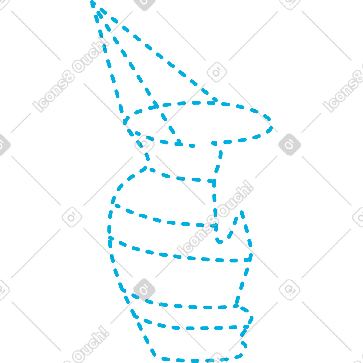 Vase structure illustration in PNG, SVG