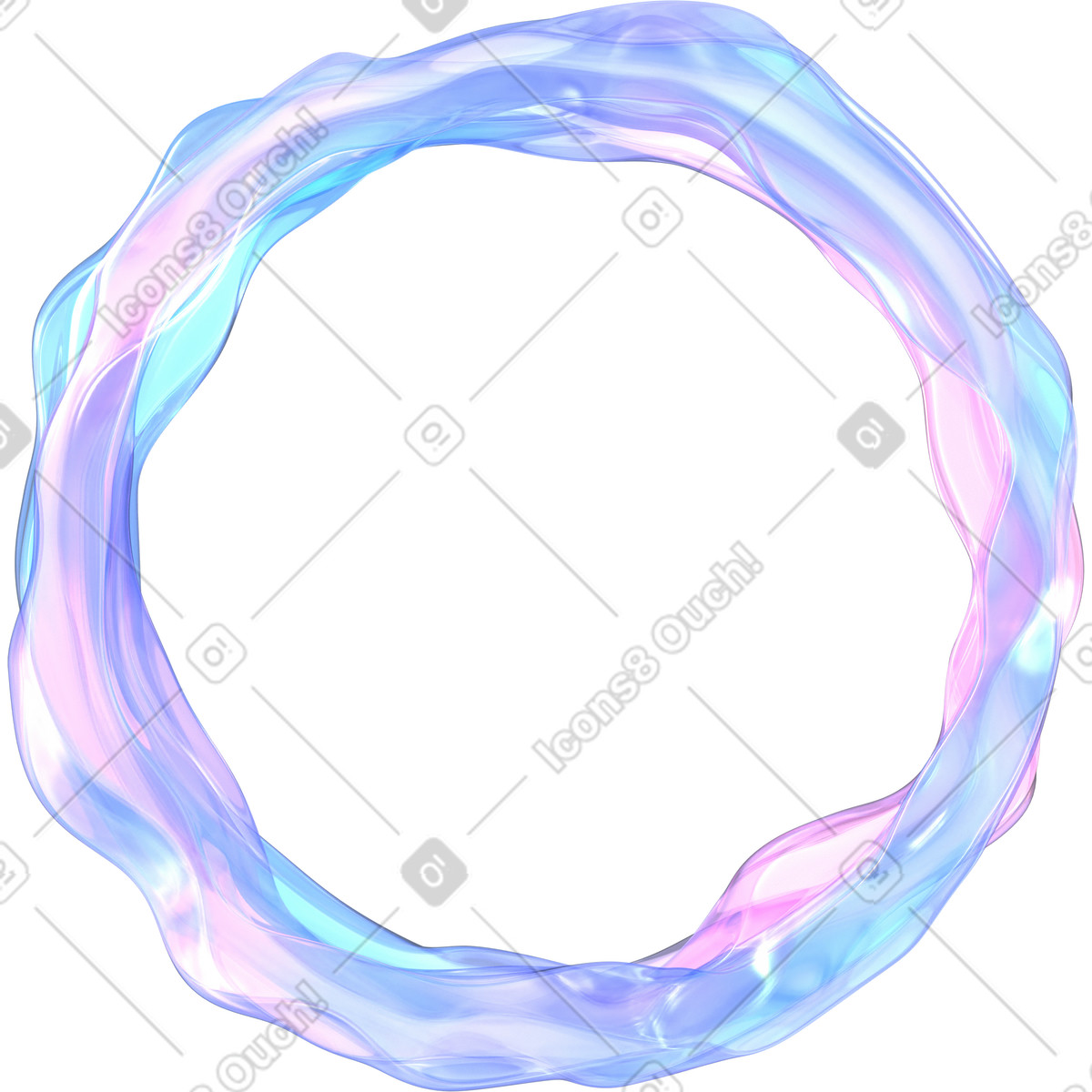Light circle animated illustration in 3D Glassy style download in GIF, Lottie (JSON), AE