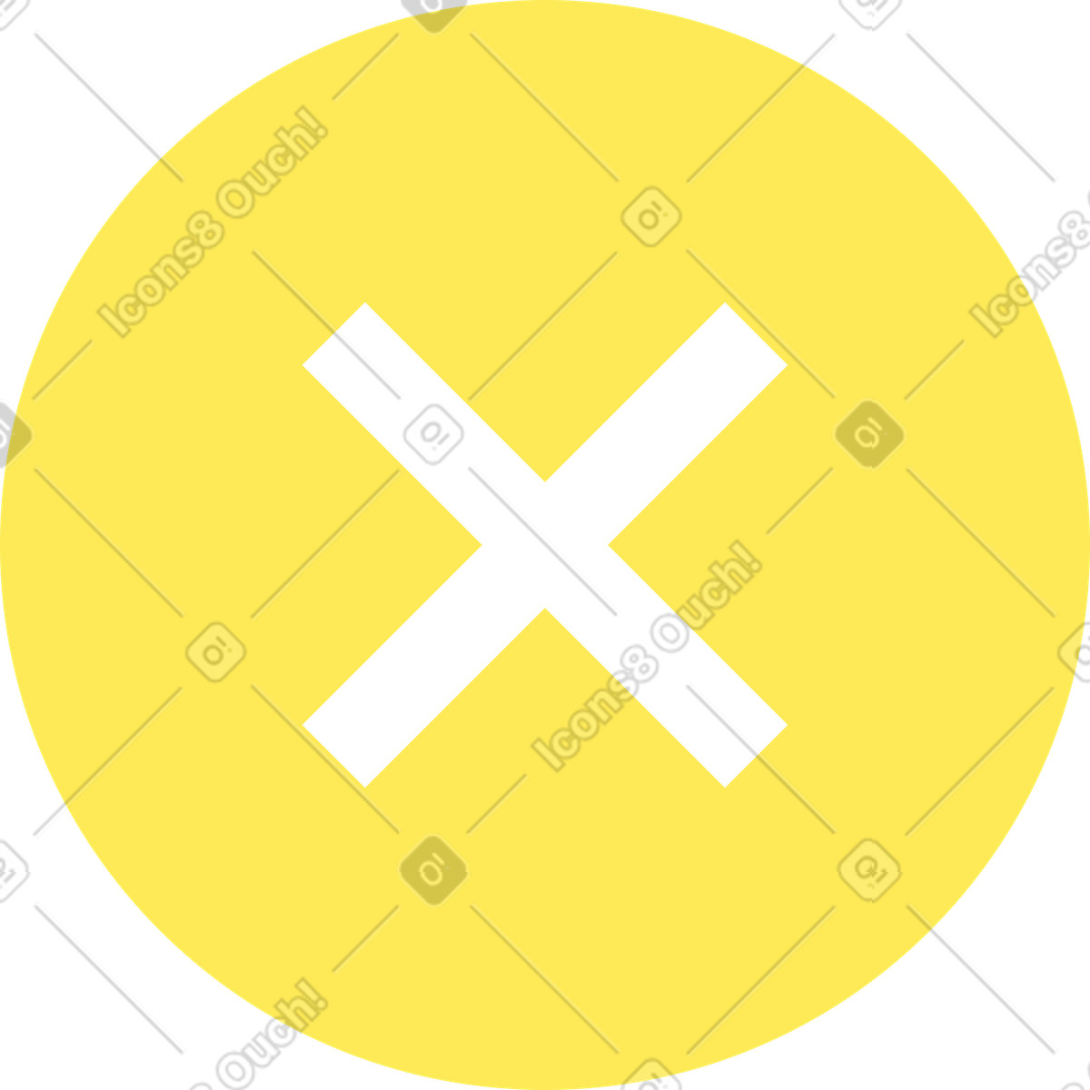 Ilustração de Cruz em círculo no estilo Print para baixar PNG, SVG